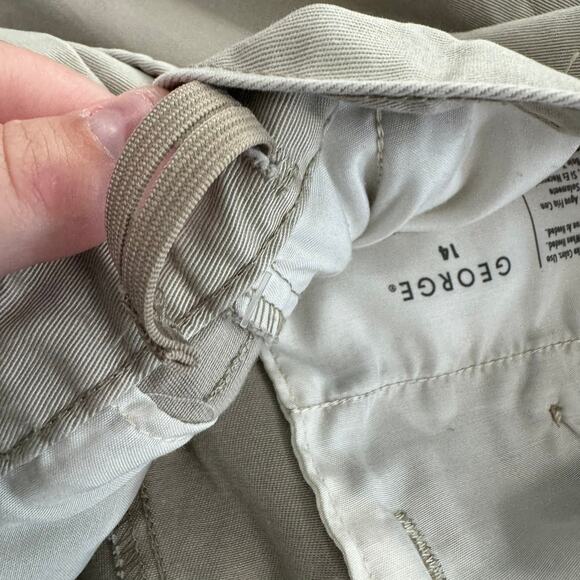 George Boys Adjustable Waist Light Khaki Pants Size 14 w/ Pockets School Uniform - Picture 6 of 6